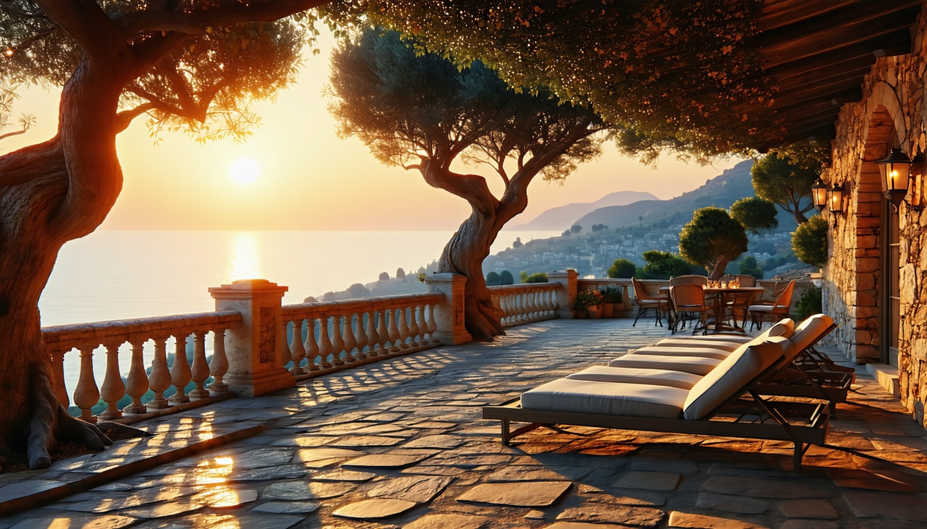 Akdeniz tatil villası tarası